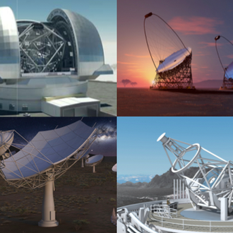 Collage of different telescopes