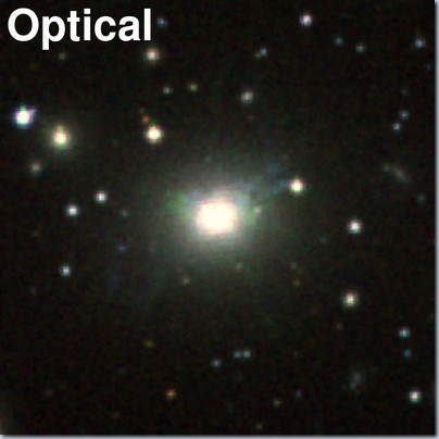 Perseus galaxy cluster seen in the optical light