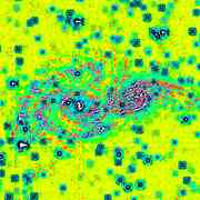 NGC2207 and IC2163 after applying an ada...