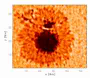 Intensity map of a large sunspot observe...