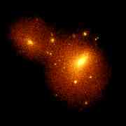 Detail of a cosmological simulation of g...