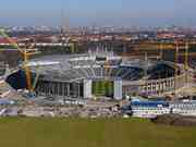 Olympiastadion beim Umbau, Blick vom Glo...