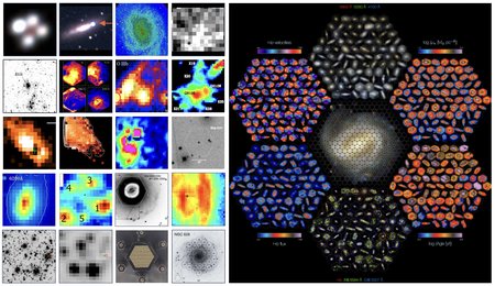 Different astronomical images from galaxies, stellar clusters and stars