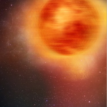 Artist's impression of Beteigeuze after the mass ejection
