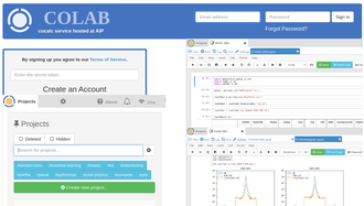 Colab: browserbased interface to data and compute resources, enables collaborative scientific work
