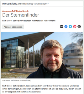 DF Kultur Interview Der Sternenfinder