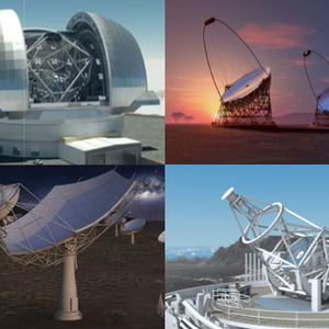 Collage verschiedener Teleskope