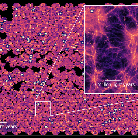 Karte der Verteilung von Lyman-Alpha-Strahlung