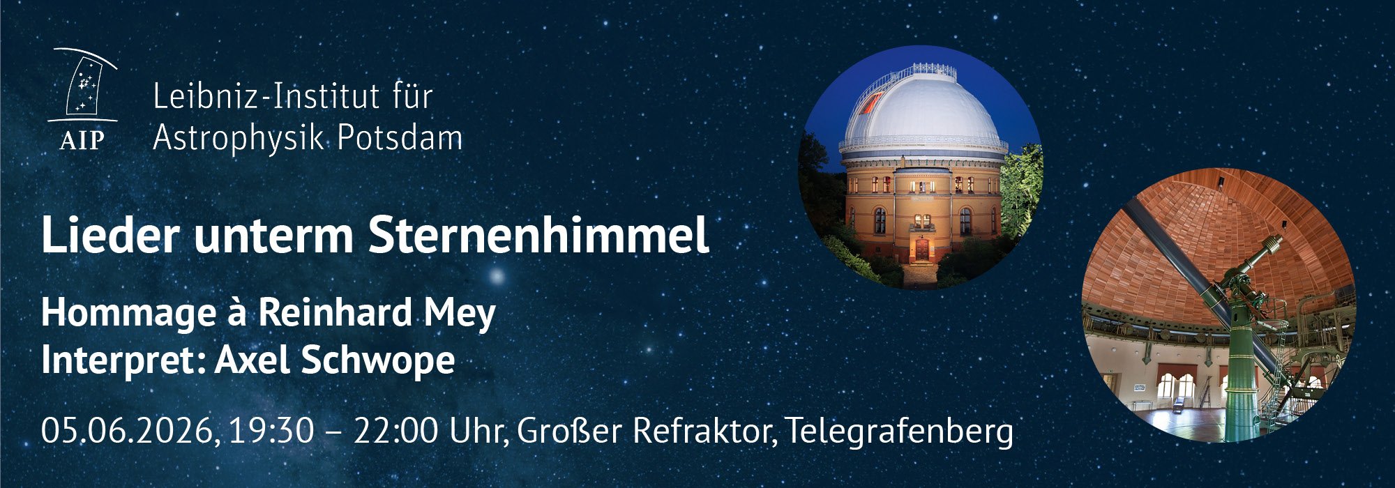 Registrierung-Banner-Refraktor-Konzert