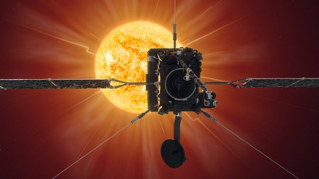 Spacecraft in front of the Sun