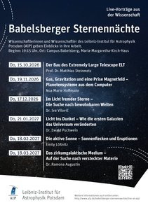 Flyer Babelsberger Sternennächte 2026/2027