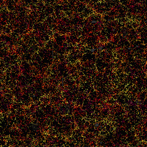 Colourful dots on dark background